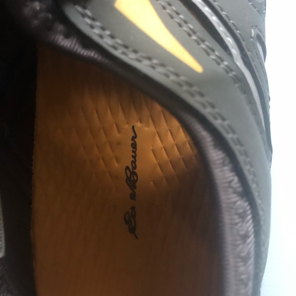 NWOT Eddie Bauer men’s Brown and Yellow Outdoor Sandals - Picture 4 of 12